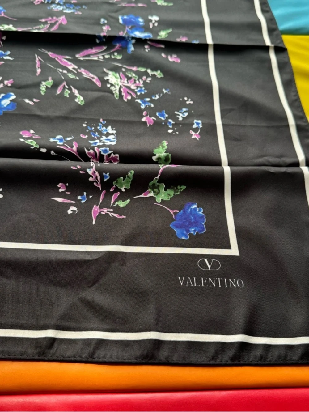 Valentino floral spring silky scarf 35x35 inches‼️LAST ONE LEFT